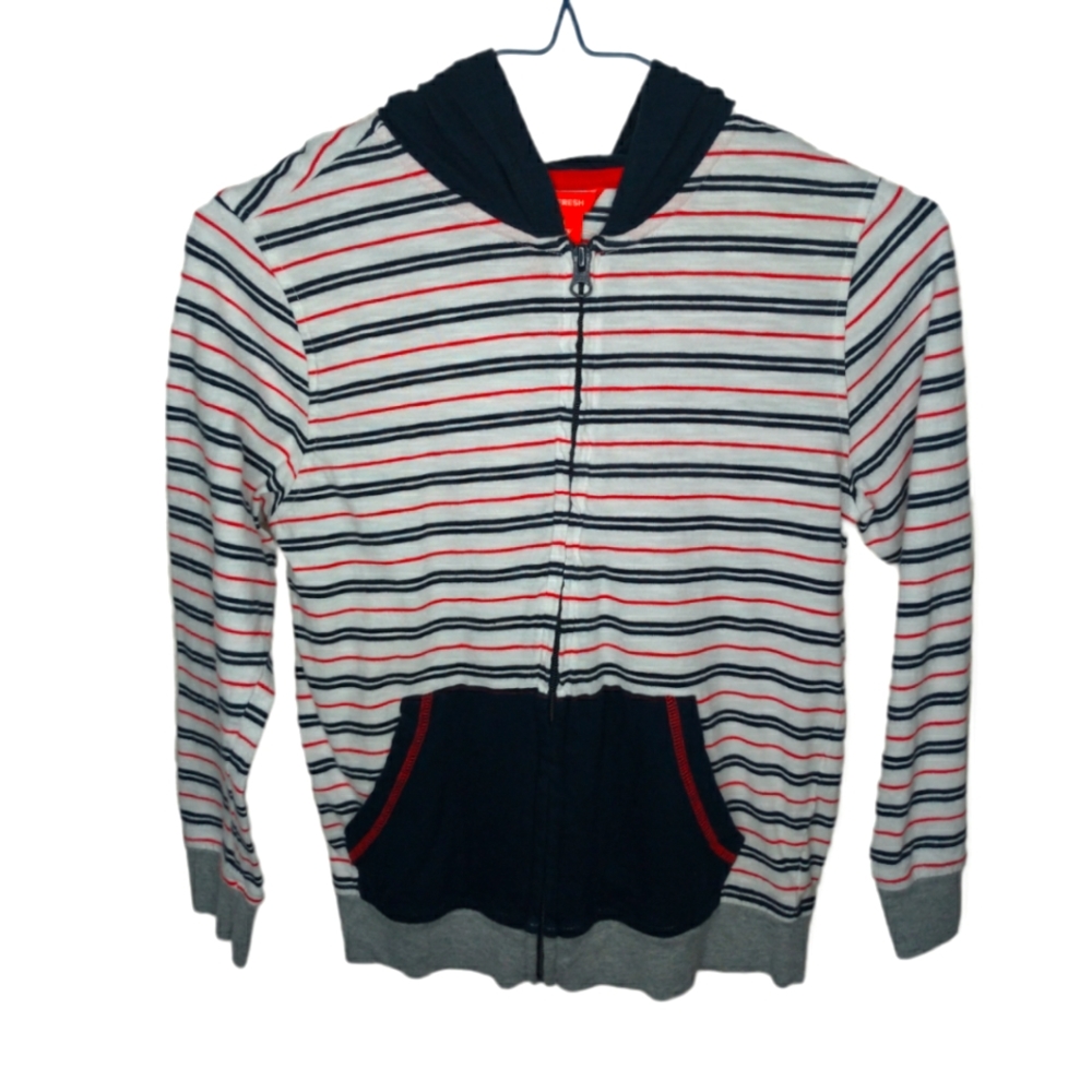 Boys Joe Fresh zip up cotton hoodie, size 7/8